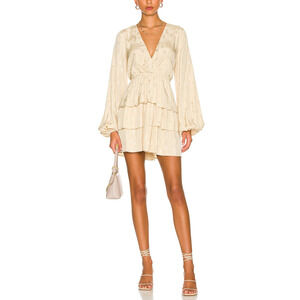 Tularosa 'Violette' White Jacquard Dress Size M